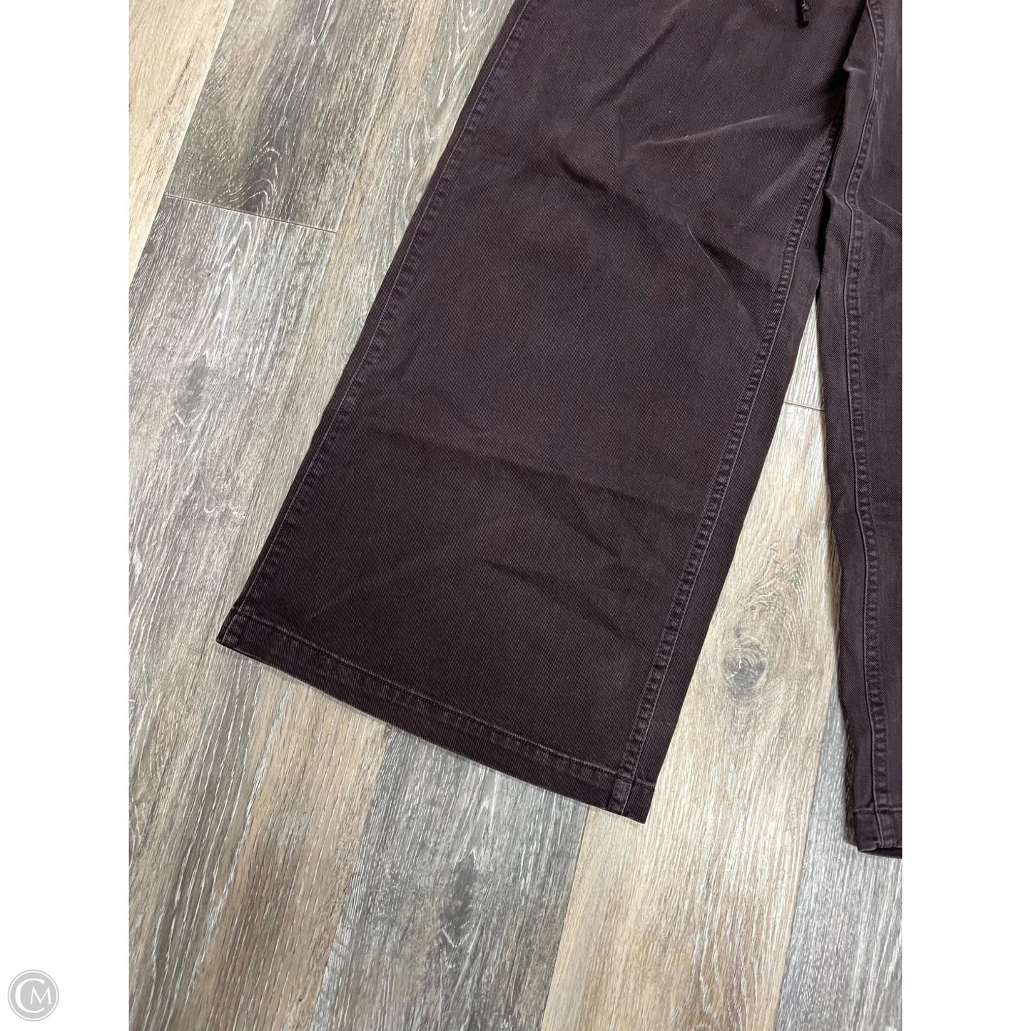 Jeans Wide Leg By Gap In Brown Denim , Size: M