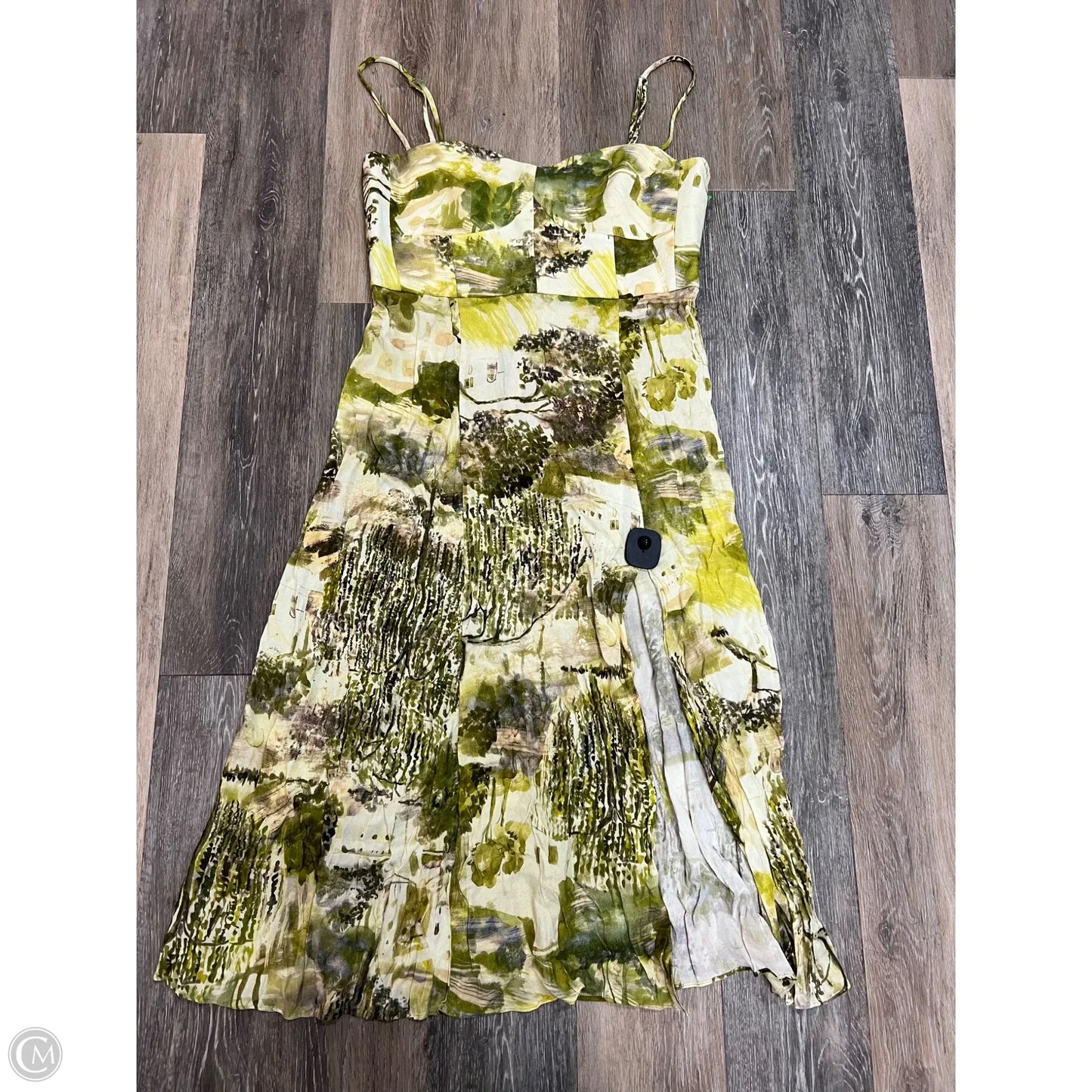 Dress Party Midi By Zara In Green, Size: Xl