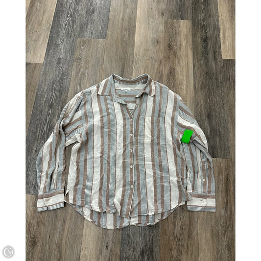 Blouse Long Sleeve By Z Supply In Striped Pattern, Size: Xs