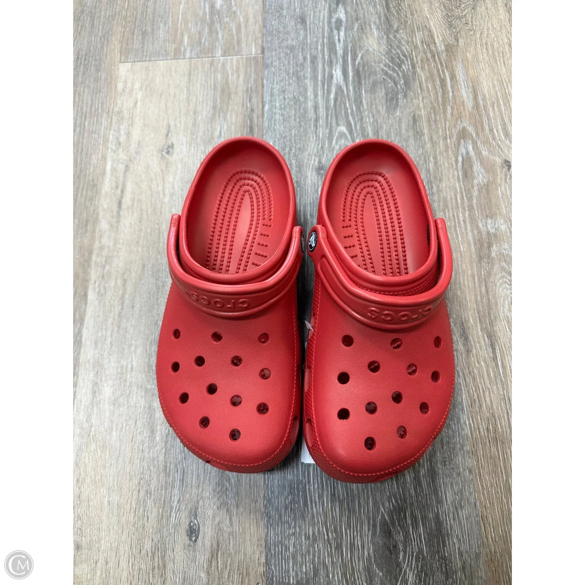 Shoes Flats By Crocs In Red, Size: 9