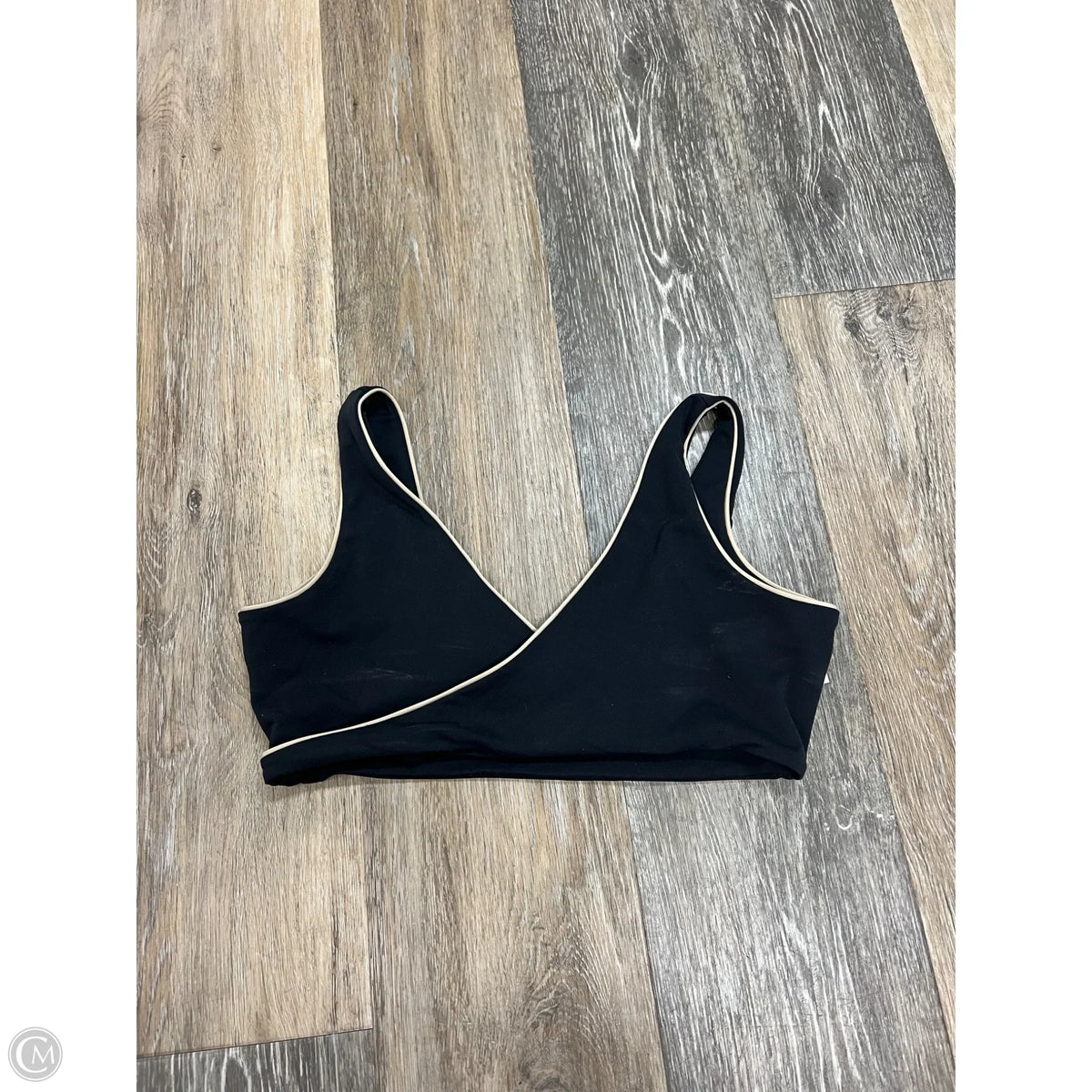 Athletic Bra By Set Active In Black, Size: M