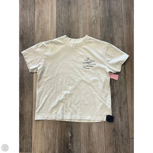 Top Short Sleeve By Cmc In Tan, Size: Xs
