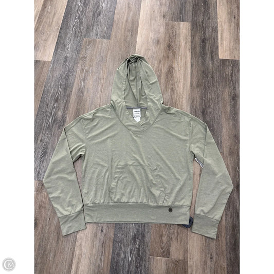 Athletic Top Long Sleeve Hoodie By Prana In Green, Size: M