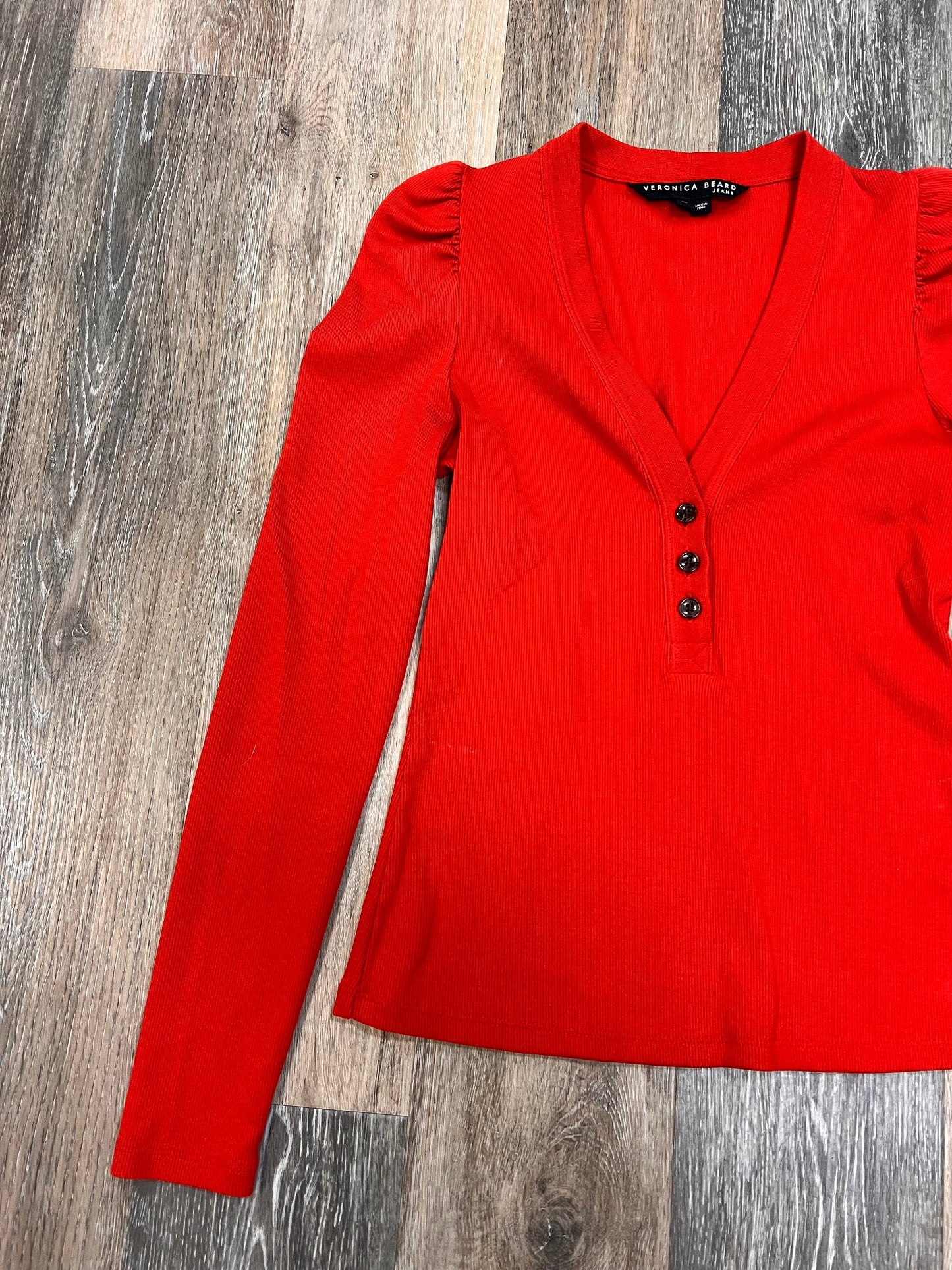 Top Long Sleeve By Veronica Beard In Red, Size: Xs