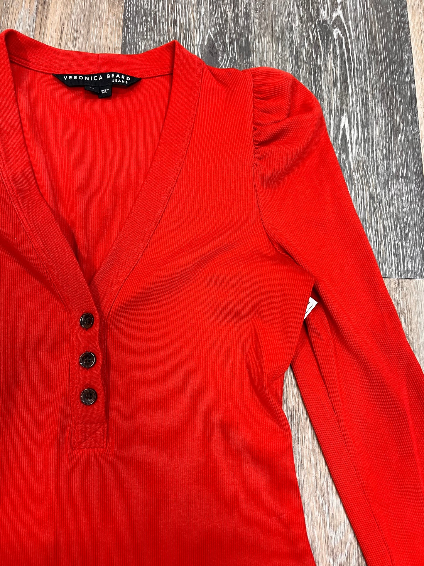 Top Long Sleeve By Veronica Beard In Red, Size: Xs