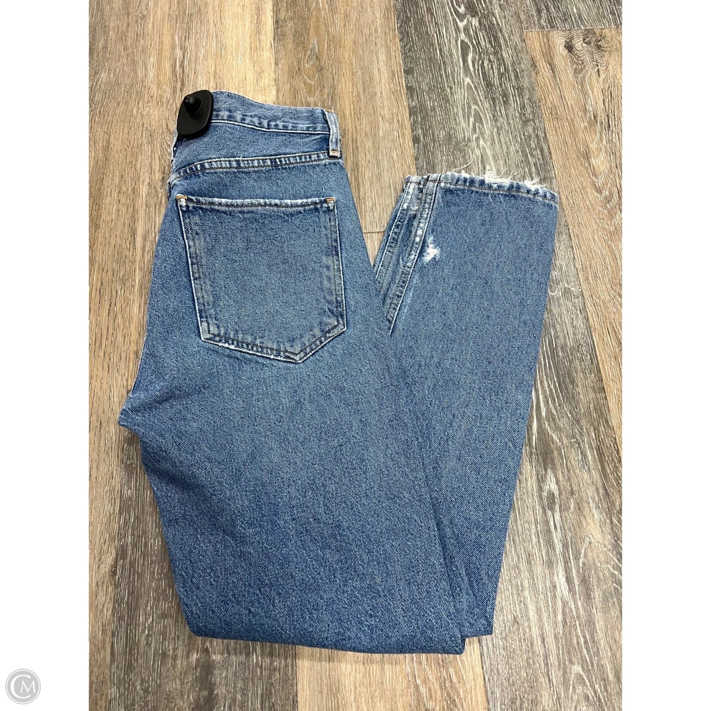 Jeans Straight By Agolde In Blue Denim, Size: 1/25