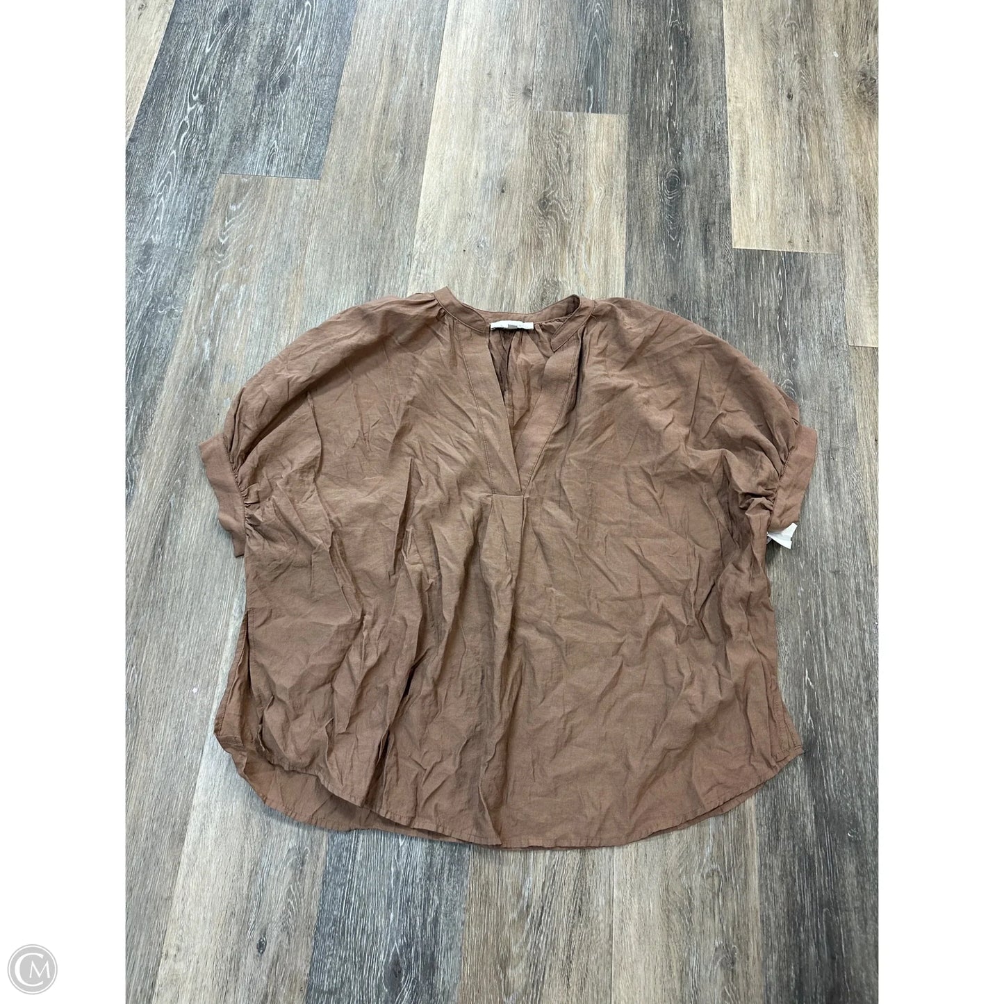 Top Short Sleeve By Pinch In Brown, Size: S