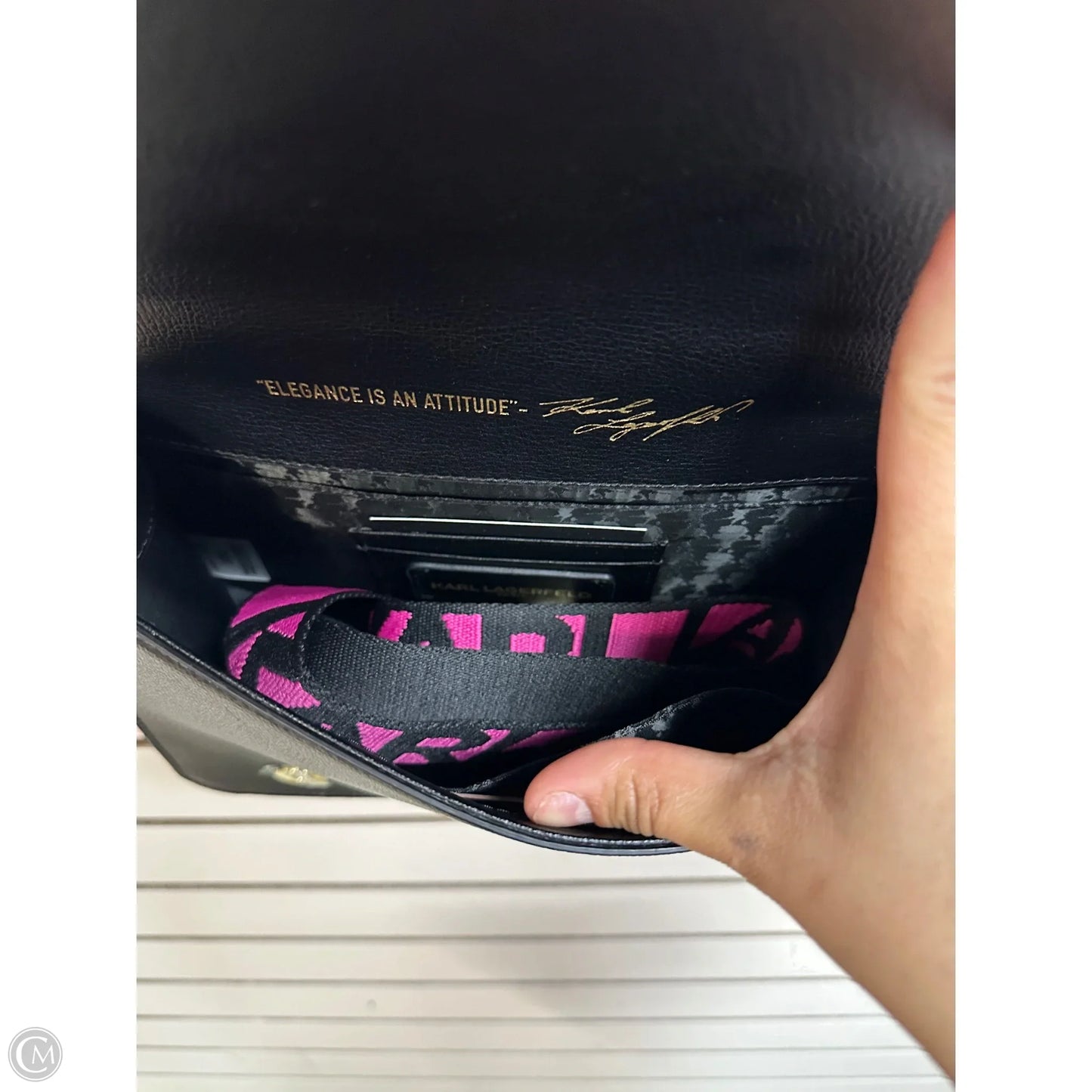 Handbag Designer By Karl Lagerfeld, Size: Medium