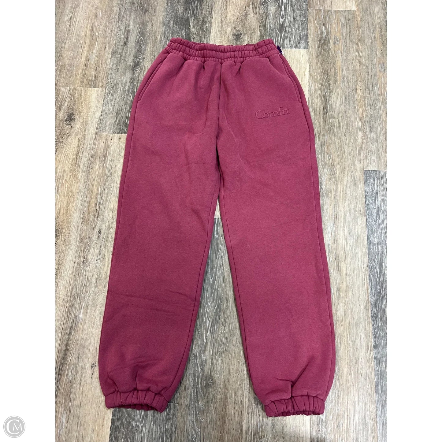 Athletic Pants By Comfrt In Maroon, Size: M