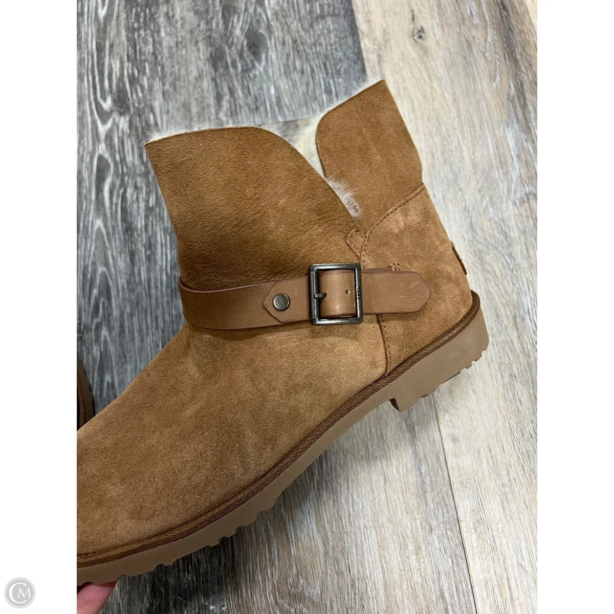 Boots Designer By Ugg In Brown, Size: 10