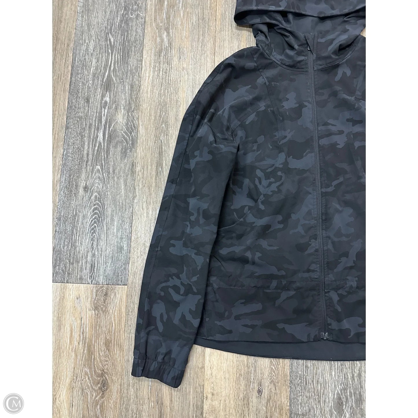 Athletic Jacket By Lululemon In Black, Size: 4