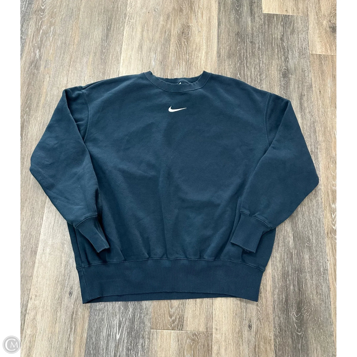 Athletic Sweatshirt Collar By Nike Apparel In Navy, Size: S