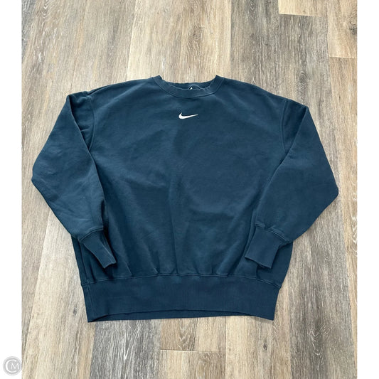 Athletic Sweatshirt Collar By Nike Apparel In Navy, Size: S