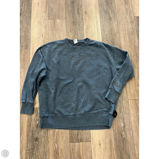 Athletic Sweatshirt Collar By Nike Apparel In Blue, Size: L