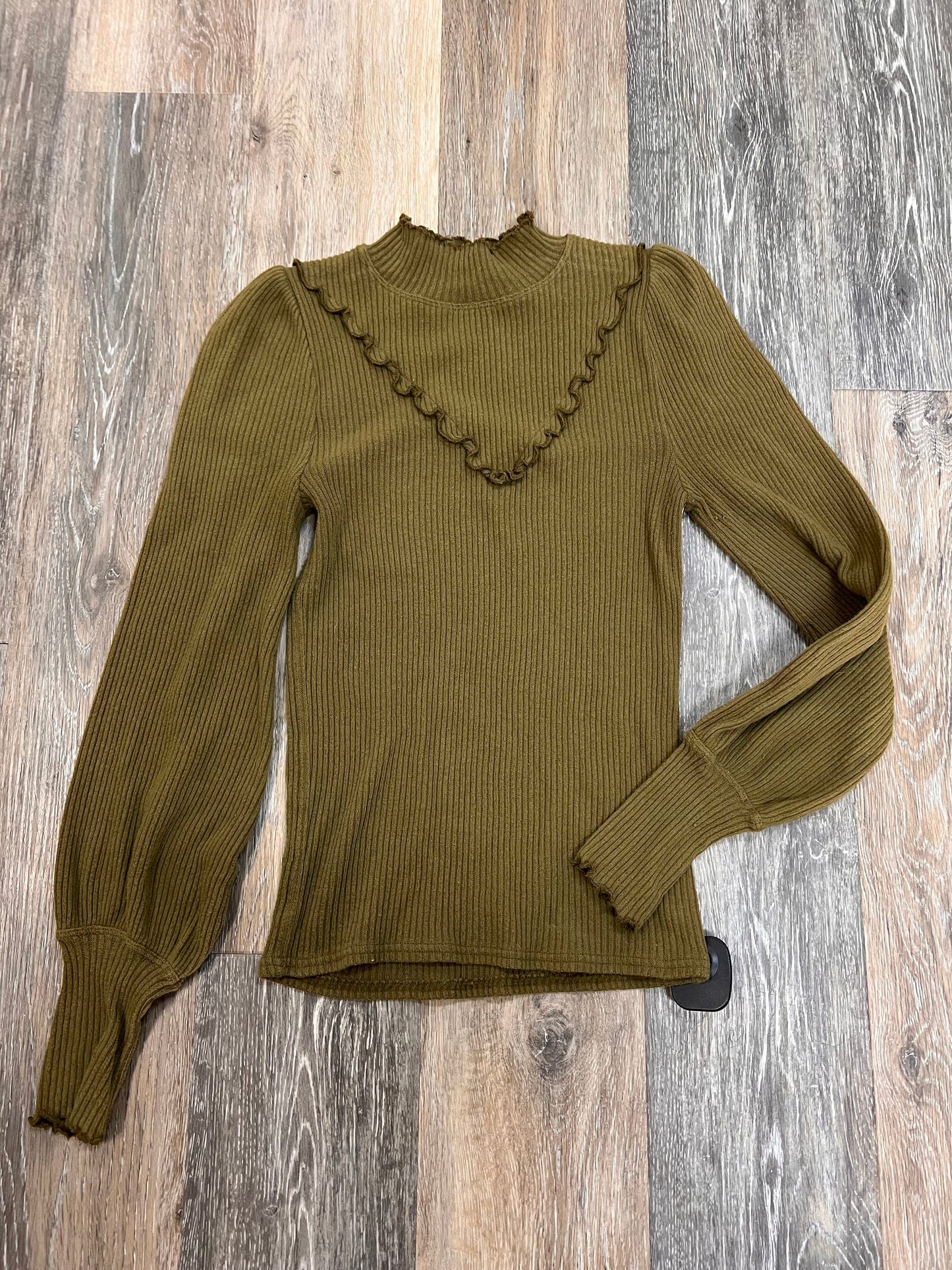 Top Long Sleeve By Free People In Green, Size: Xs