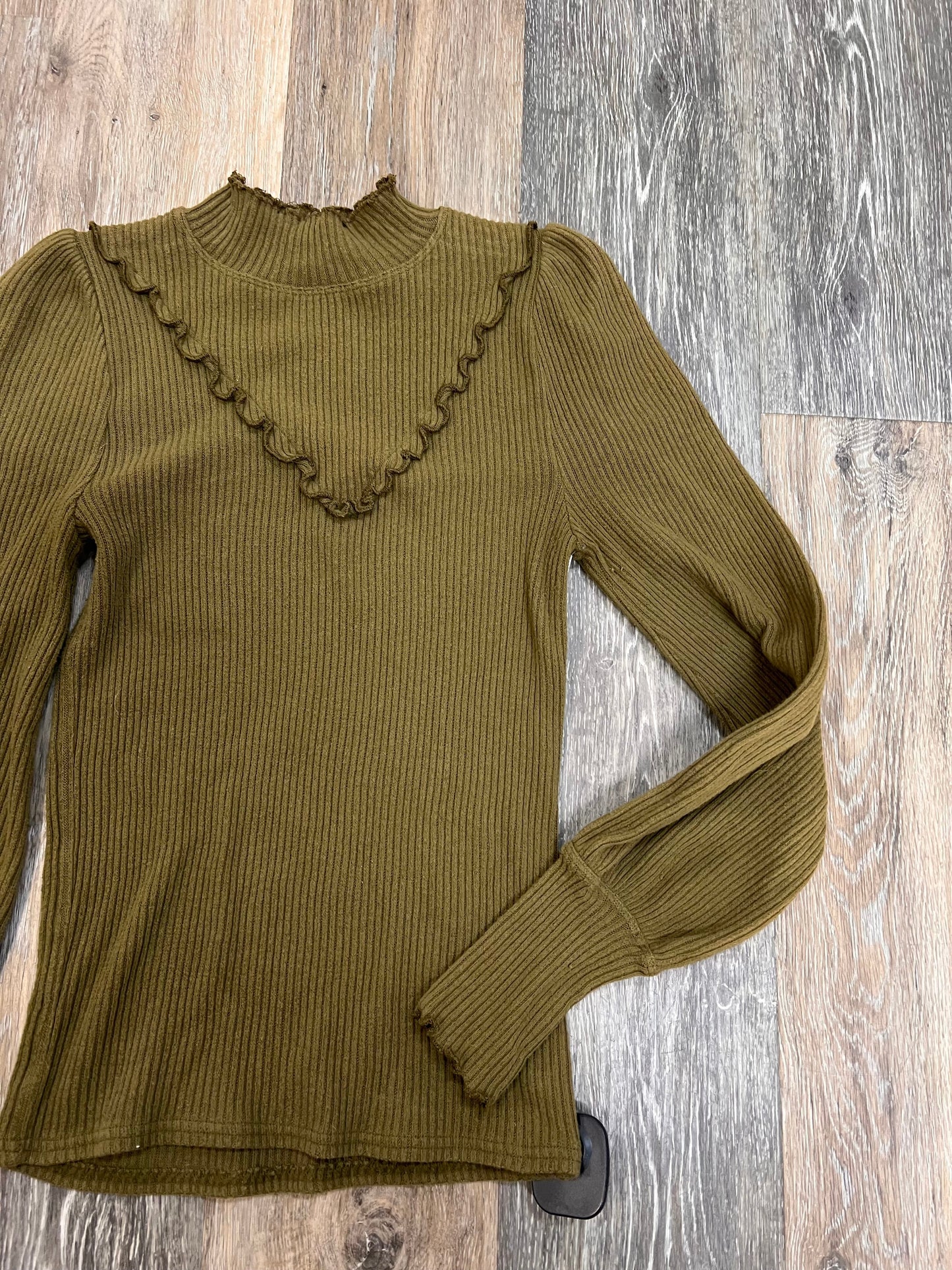 Top Long Sleeve By Free People In Green, Size: Xs