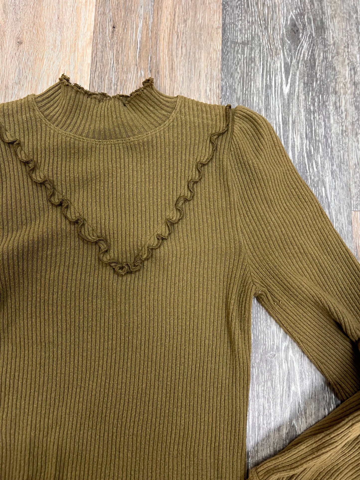 Top Long Sleeve By Free People In Green, Size: Xs