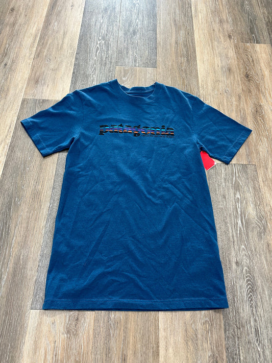 Blue Athletic Top Short Sleeve Patagonia, Size Xs