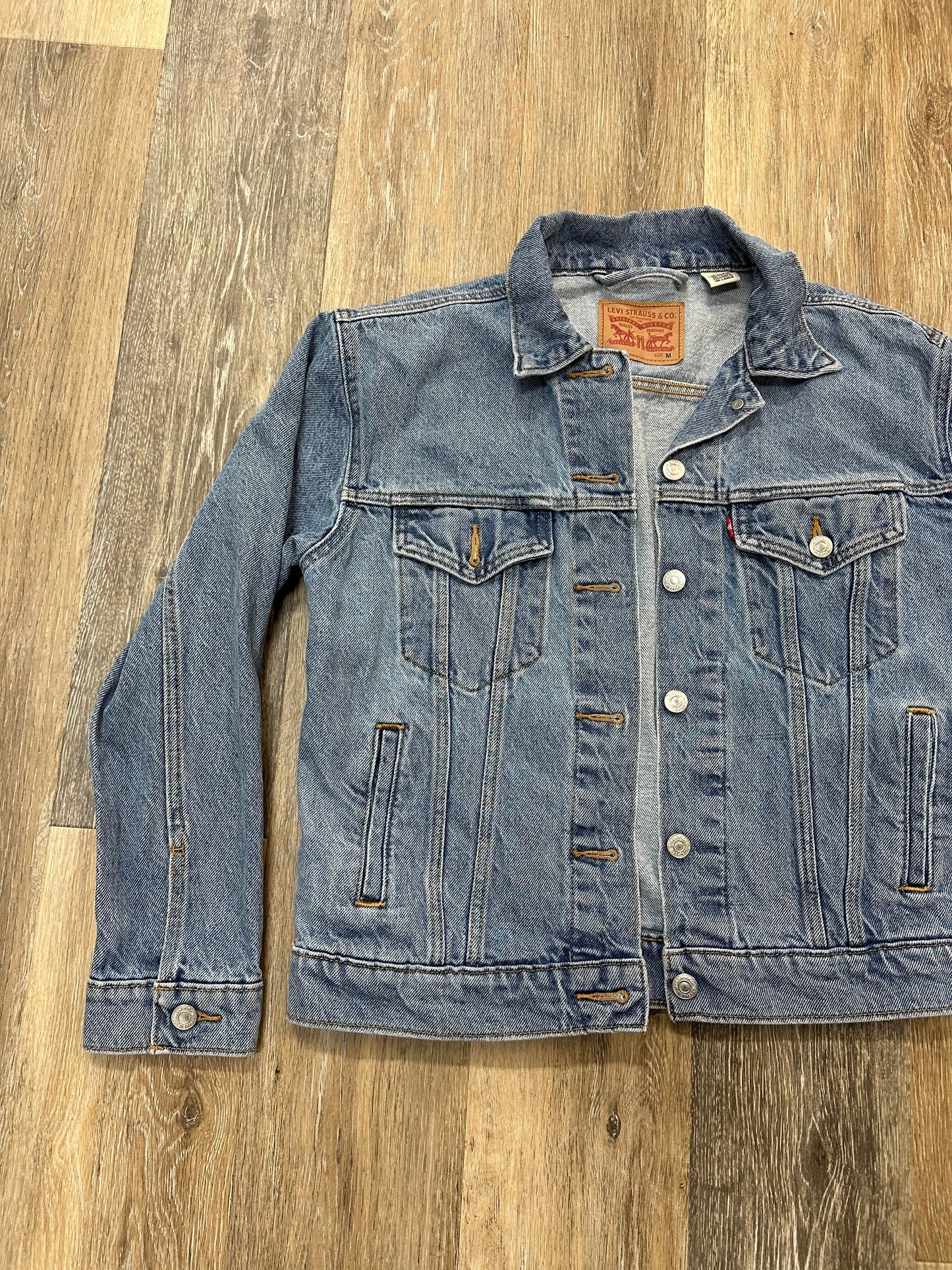 Jacket Denim By Levis In Blue Denim, Size: M