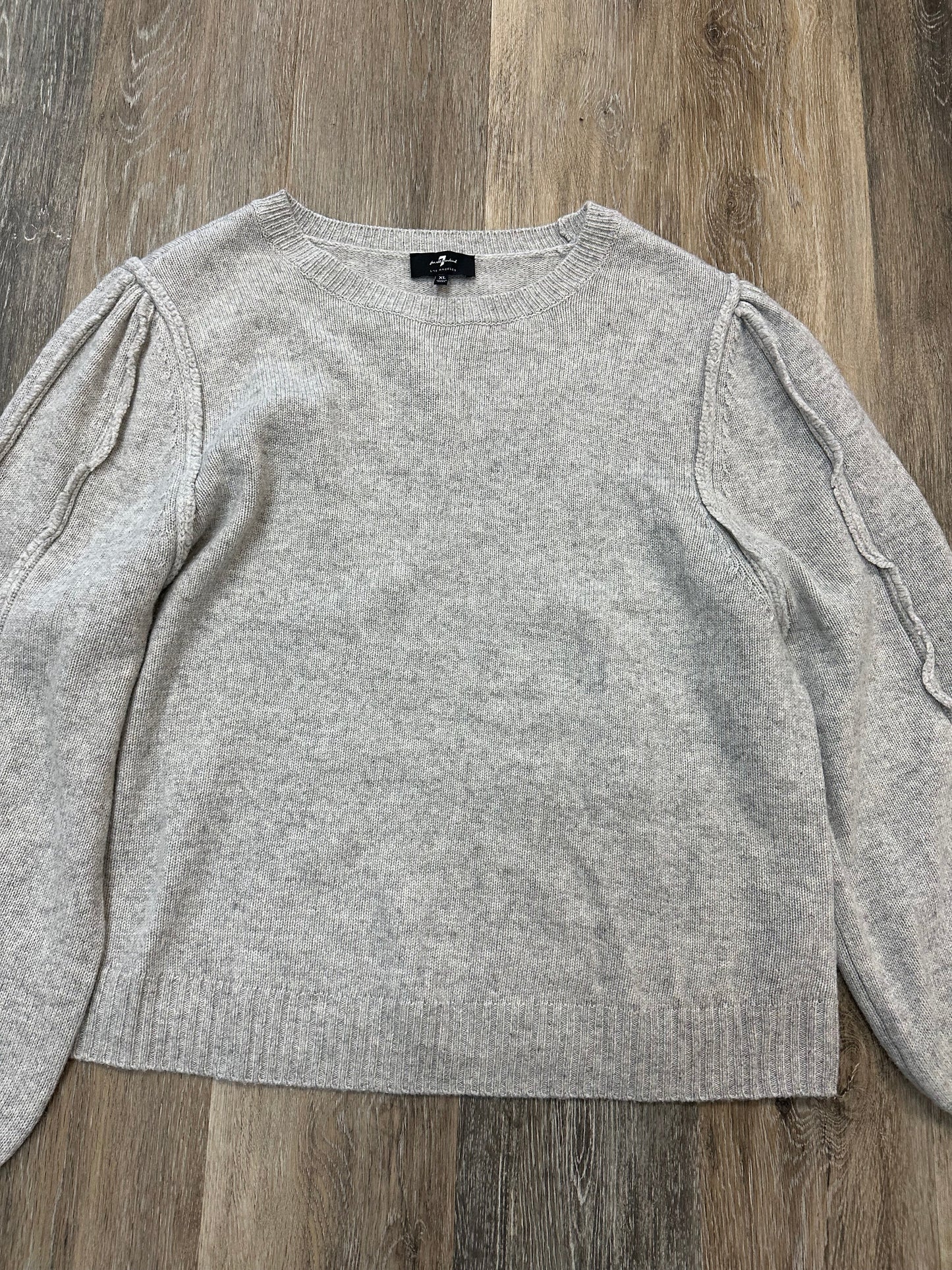 Sweater Designer By 7 For All Mankind In Grey, Size: Xl