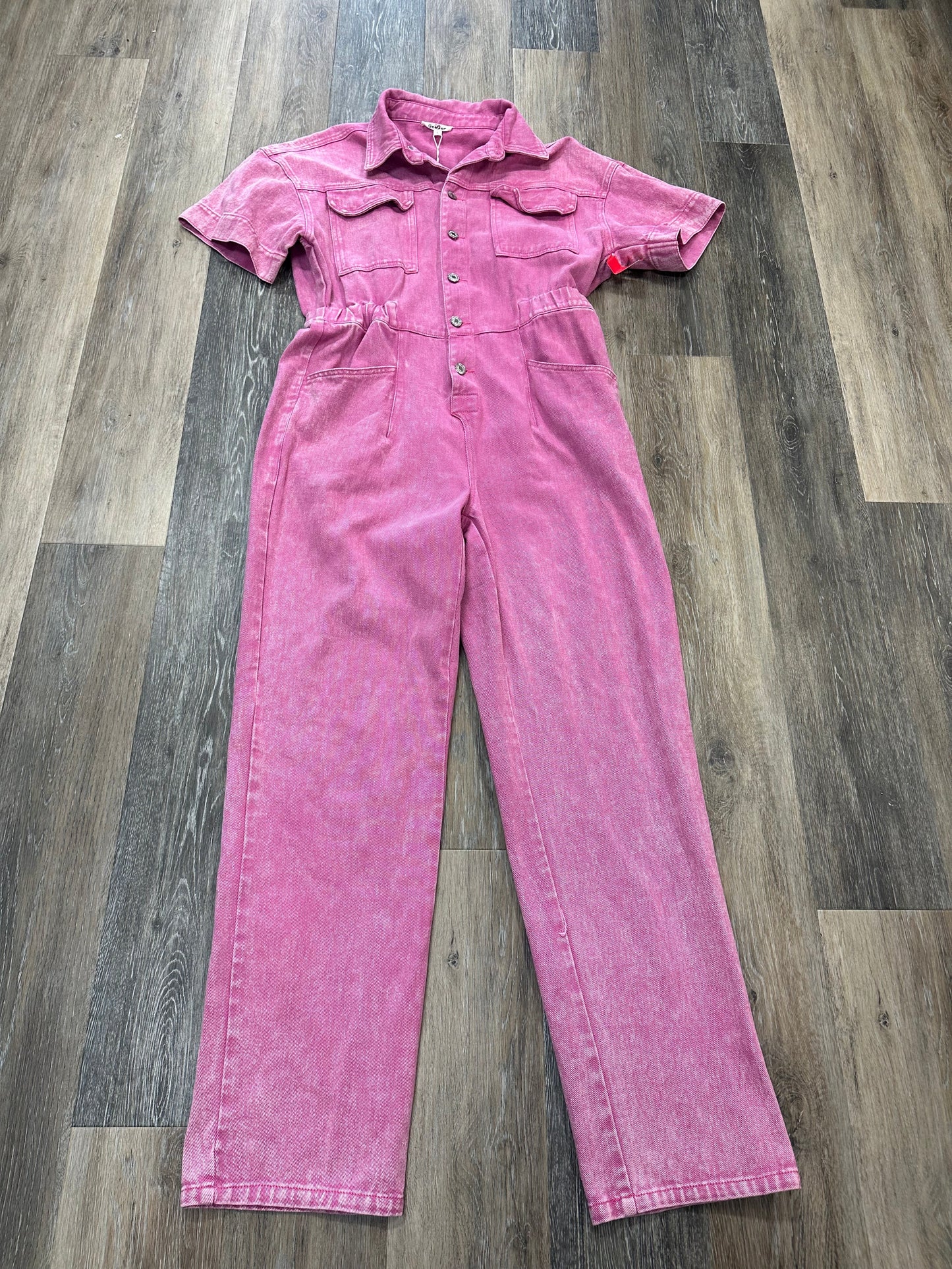 Pink Denim Jumpsuit Geegee, Size L