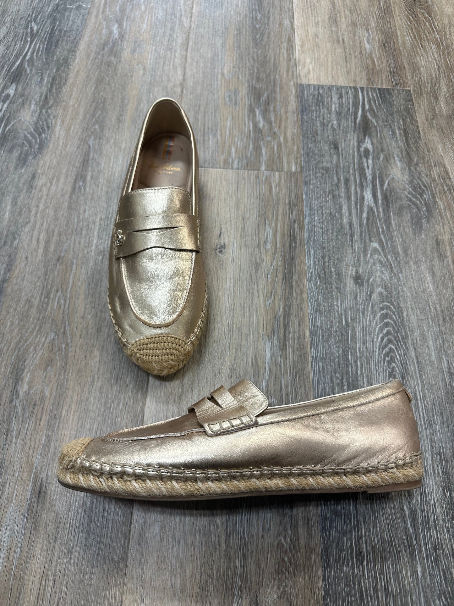 Gold Shoes Flats Sam Edelman, Size 8.5