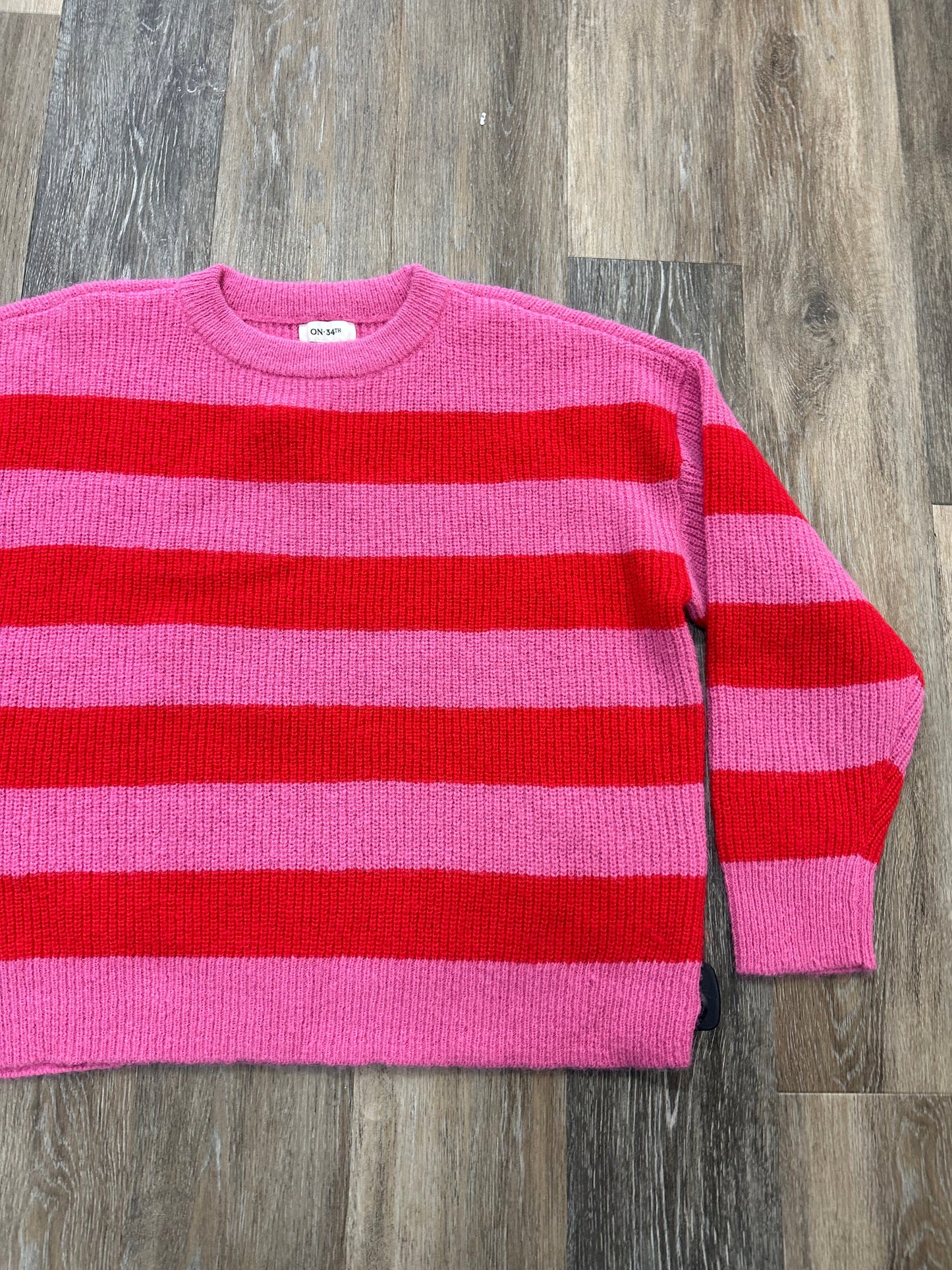 Sweater By On 34th In Pink & Red, Size: 1x