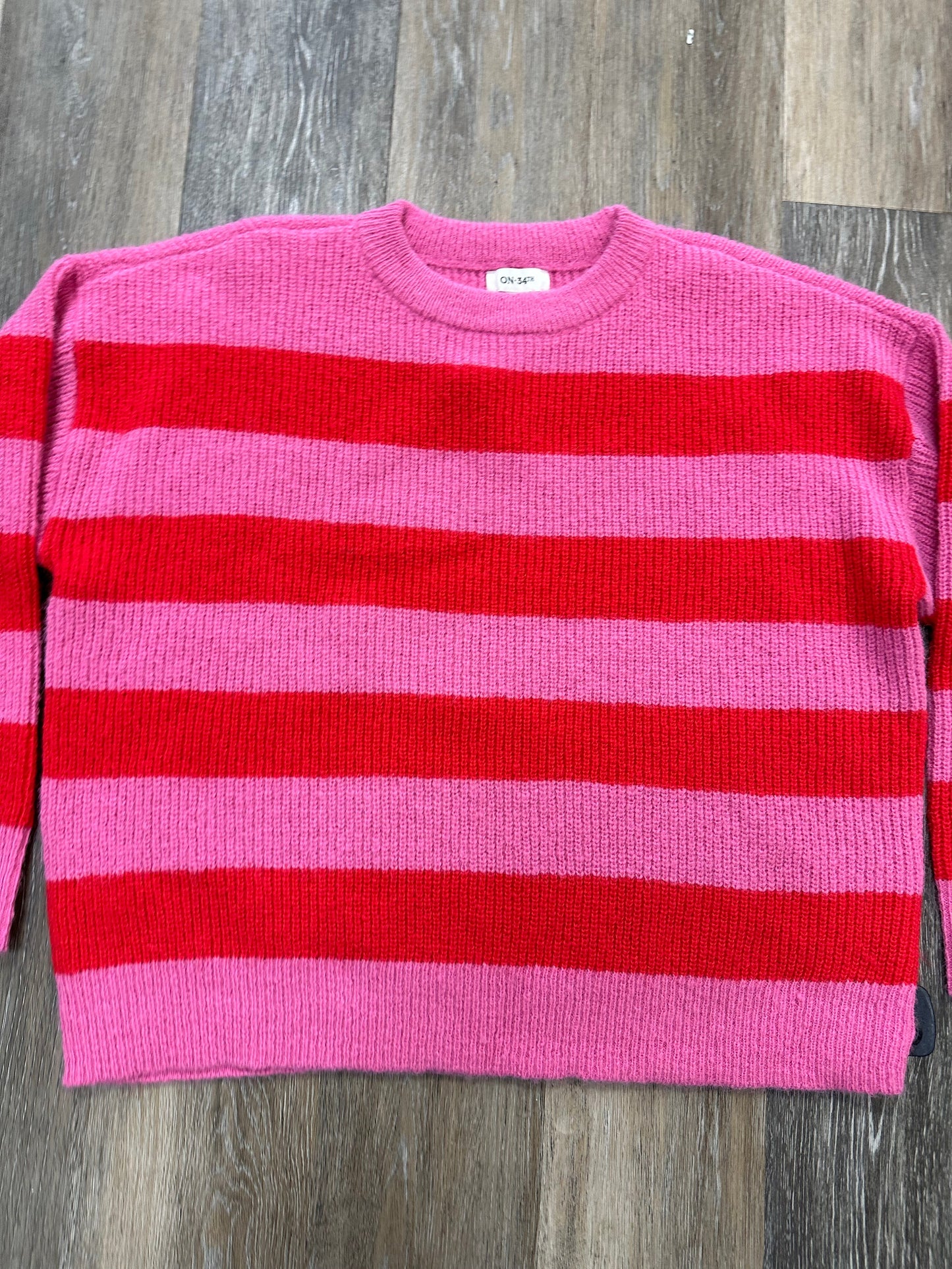 Sweater By On 34th In Pink & Red, Size: 1x