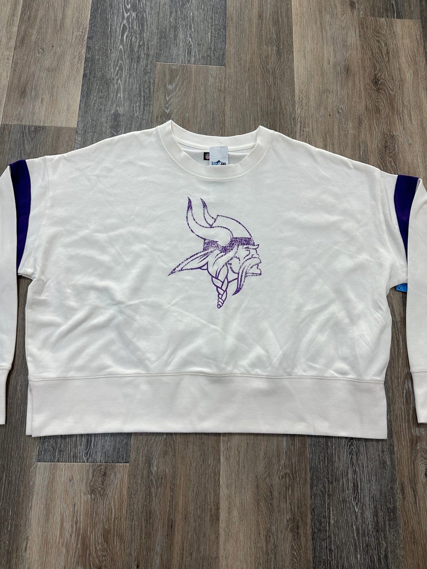 Cream Athletic Sweatshirt Crewneck Nfl, Size Xl