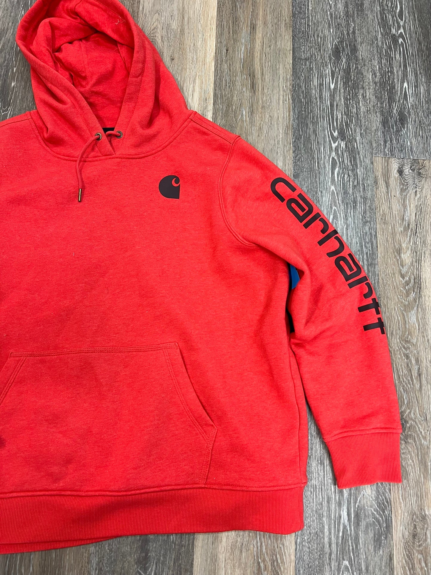Red Athletic Sweatshirt Hoodie Carhartt, Size Xxl