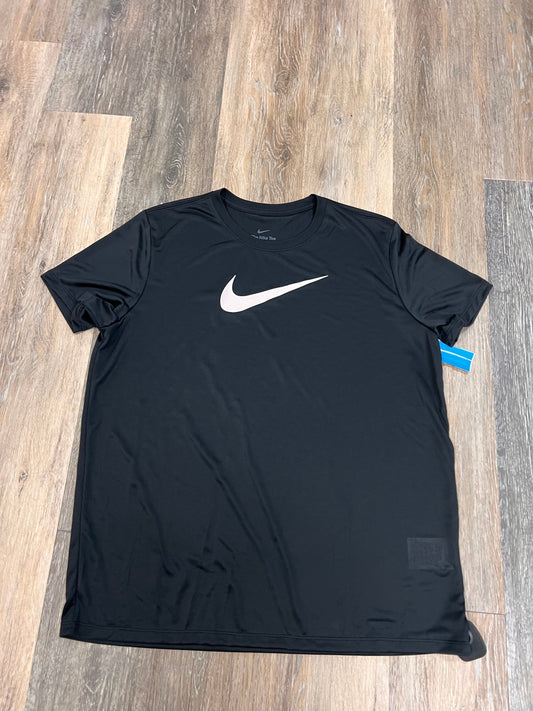 Athletic Top Short Sleeve By Nike Apparel In Black, Size: L