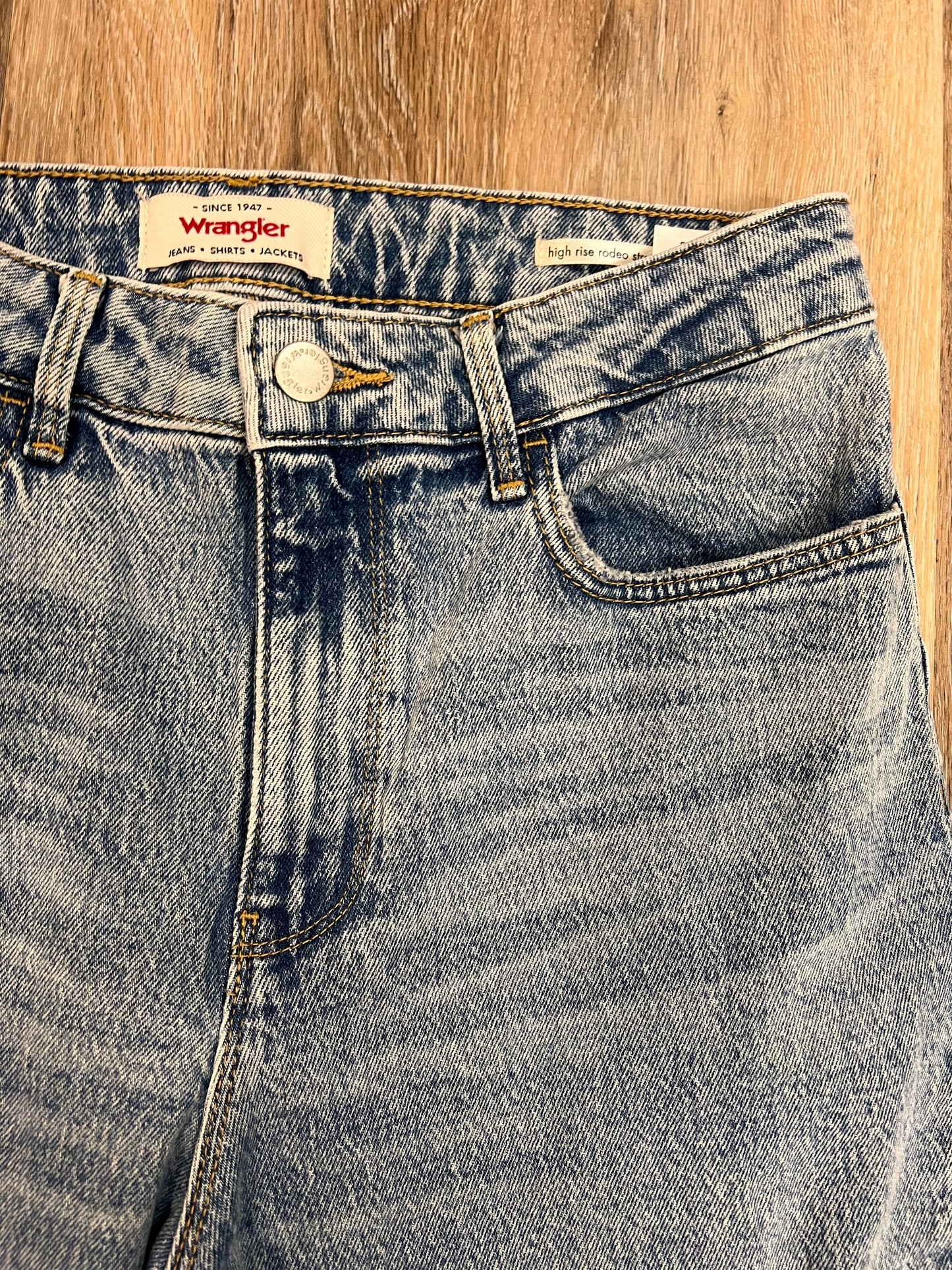 Jeans Straight By Wrangler In Blue Denim, Size: 8/29