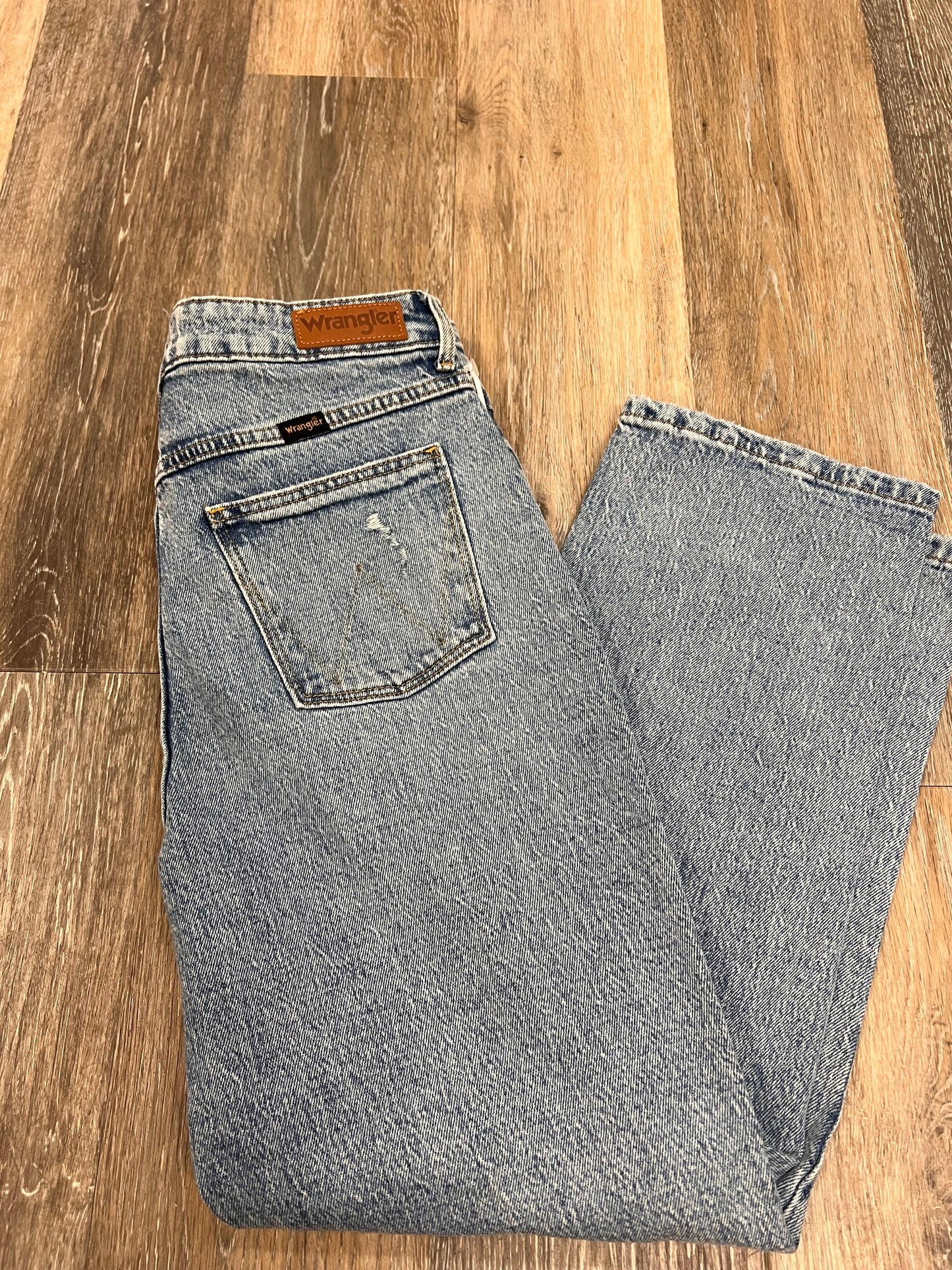 Jeans Straight By Wrangler In Blue Denim, Size: 8/29