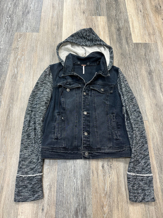 Jacket Denim By Free People In Blue Denim, Size: L