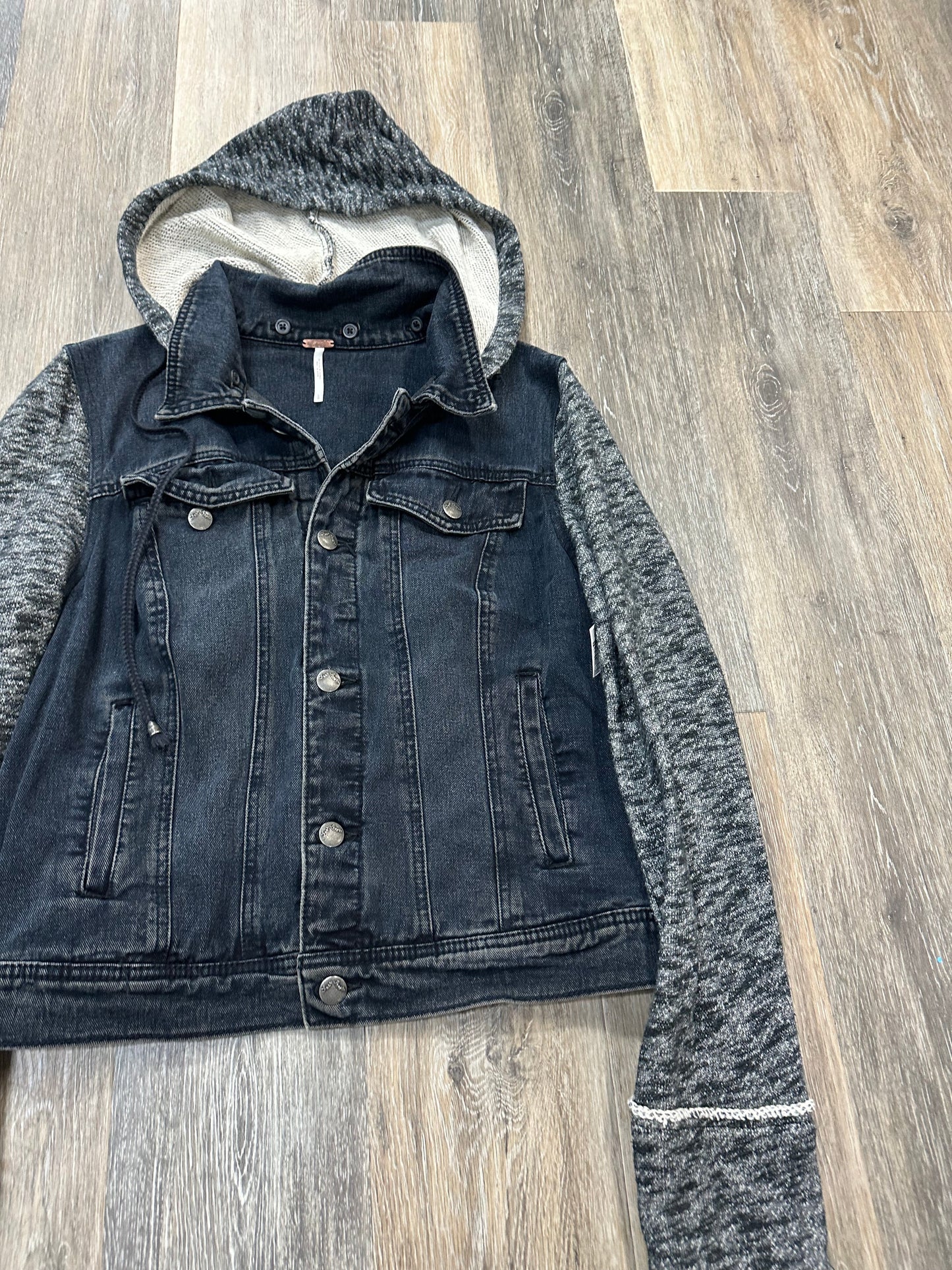 Jacket Denim By Free People In Blue Denim, Size: L