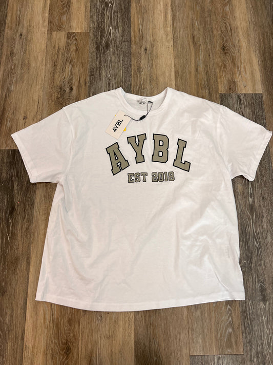 Athletic Top Short Sleeve By AYBL In White, Size: Xl