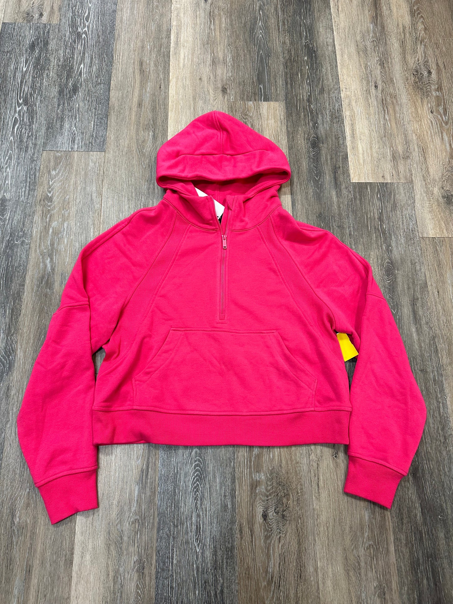 Athletic Sweatshirt Hoodie By Rae Mode In Pink, Size: L