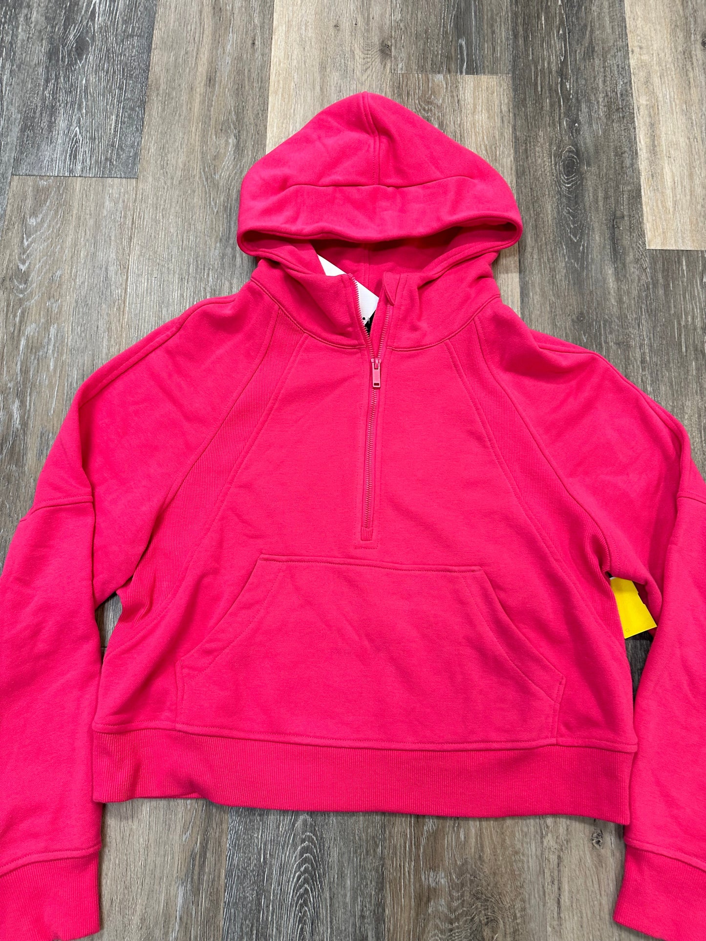 Athletic Sweatshirt Hoodie By Rae Mode In Pink, Size: L