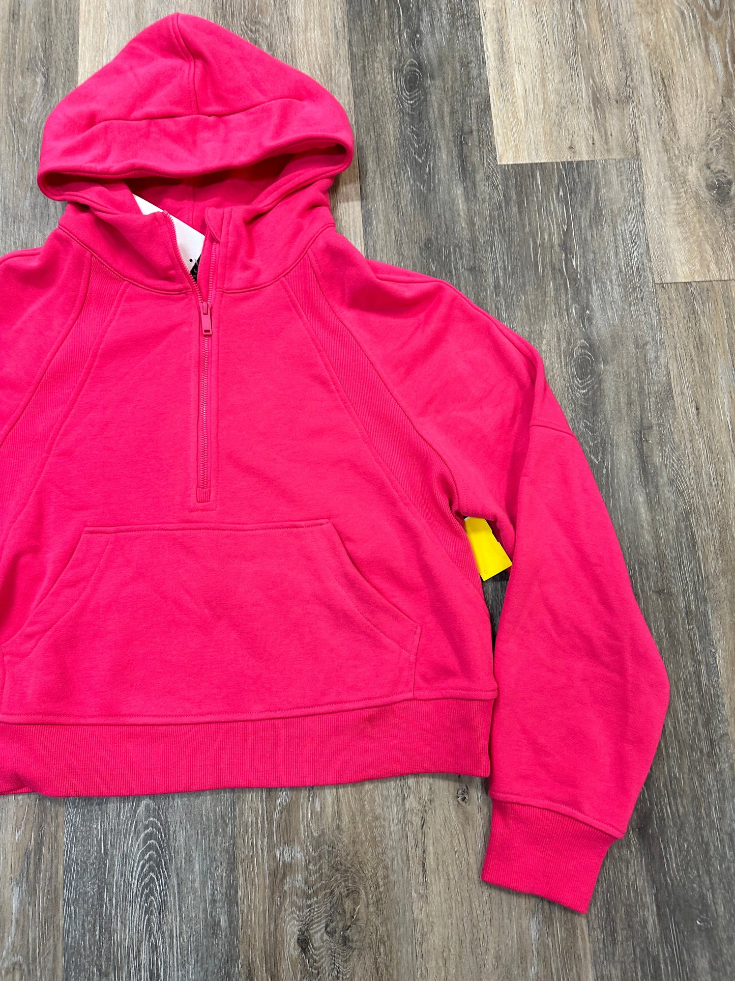 Athletic Sweatshirt Hoodie By Rae Mode In Pink, Size: L