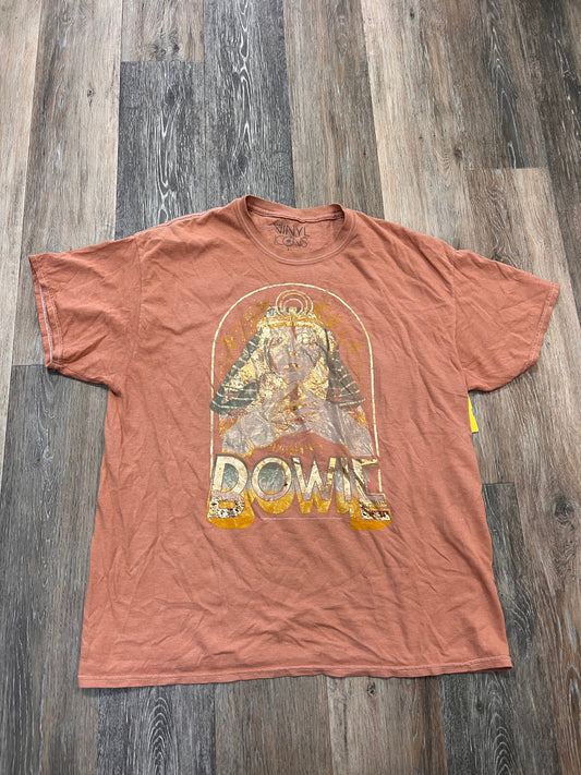 Top Short Sleeve By The Vinyl Icon In Orange, Size: L