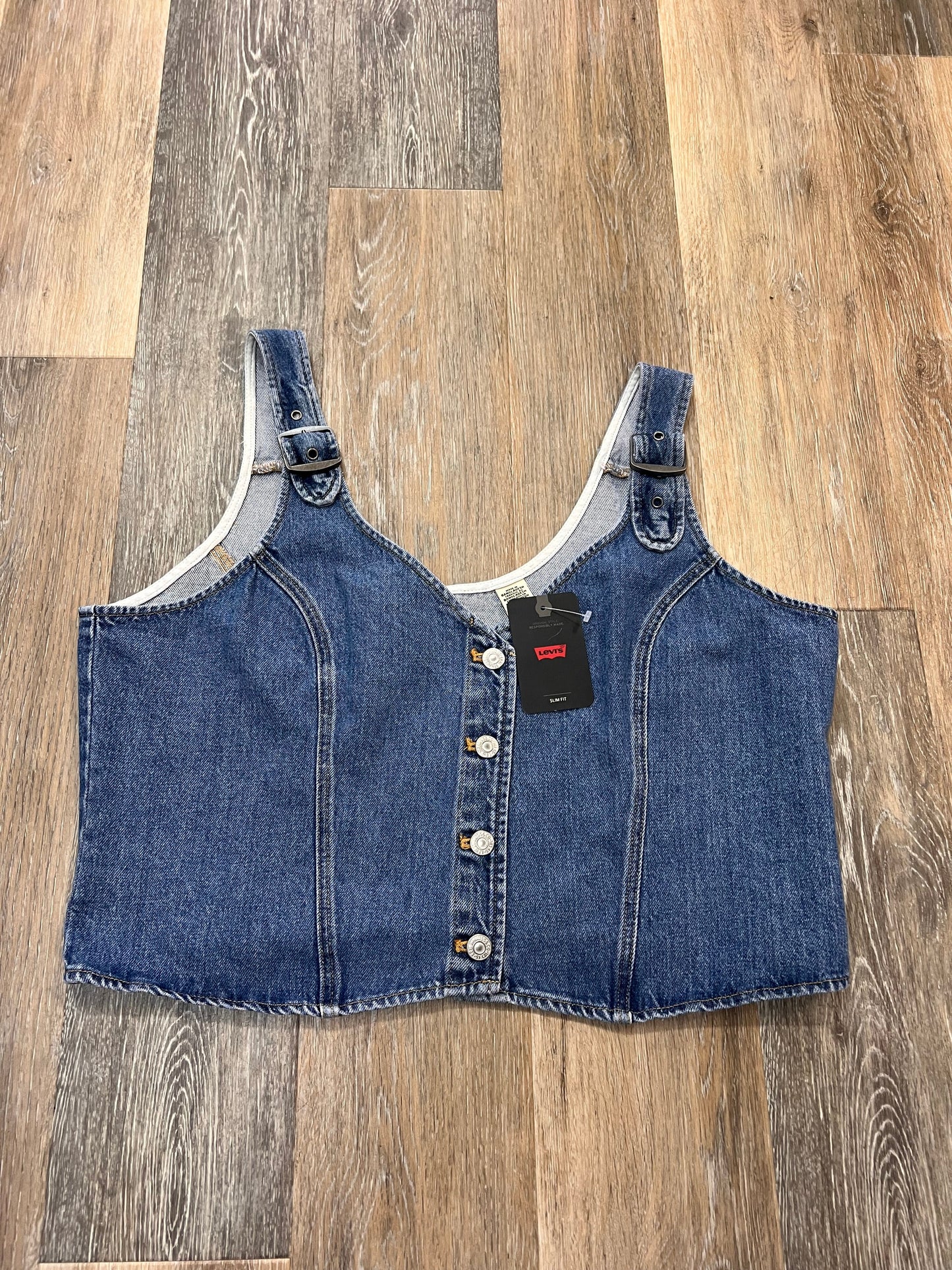 Vest Other By Levis In Blue Denim, Size: XXL