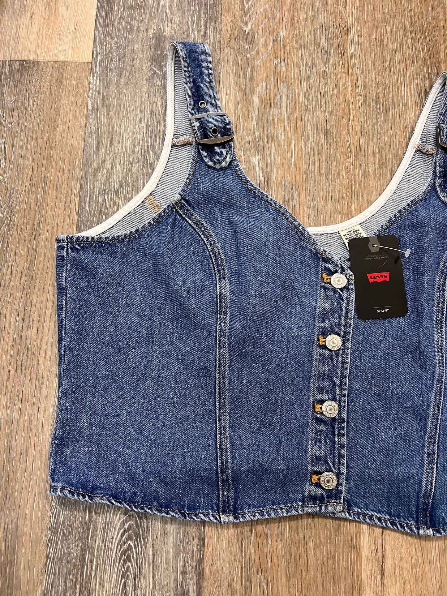 Vest Other By Levis In Blue Denim, Size: XXL