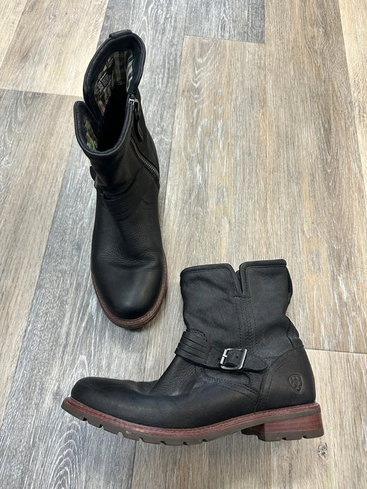 Boots Leather By Ariat In Black, Size: 7.5