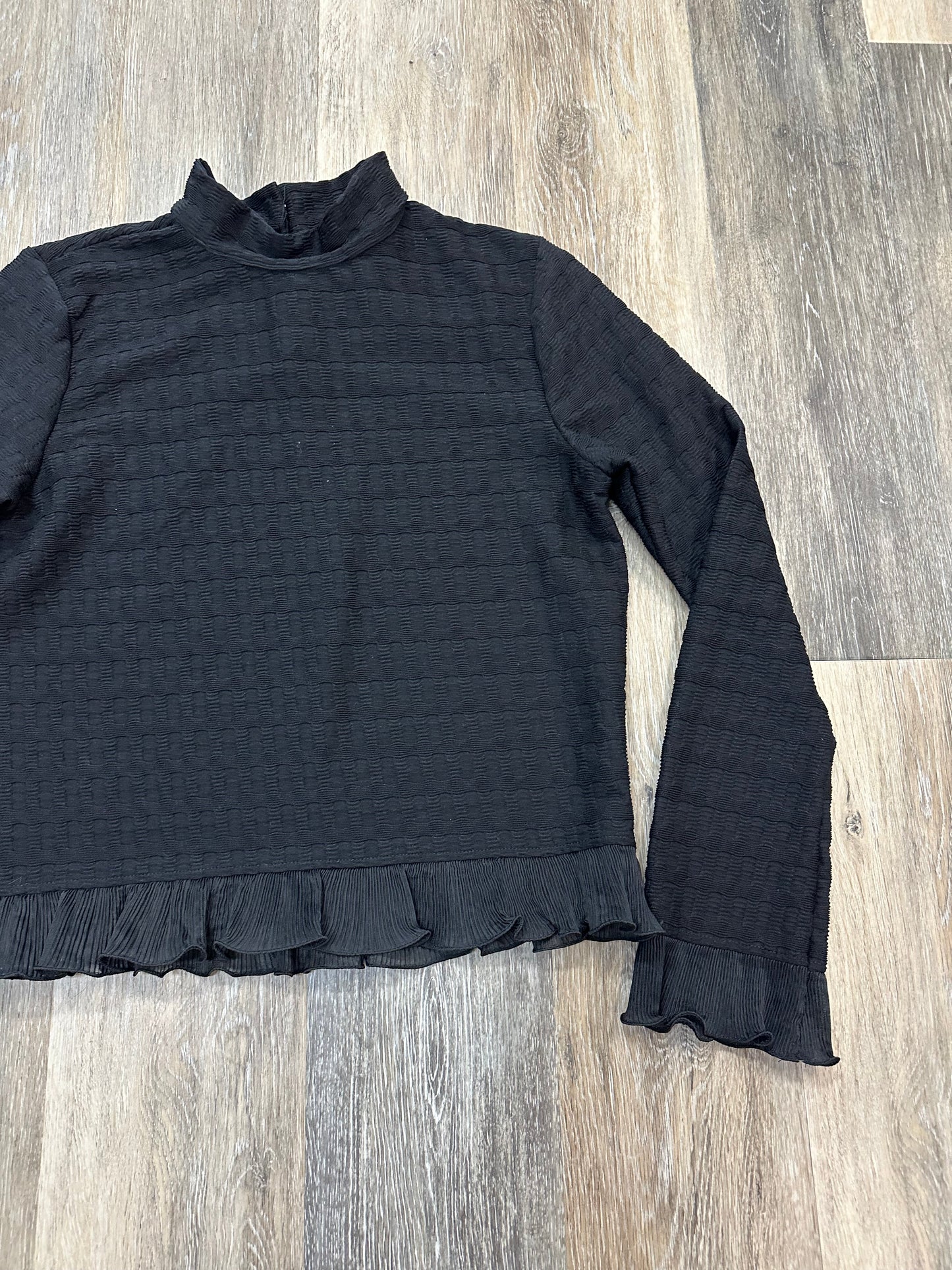 Blouse Long Sleeve By Blue Tassel In Black, Size: S