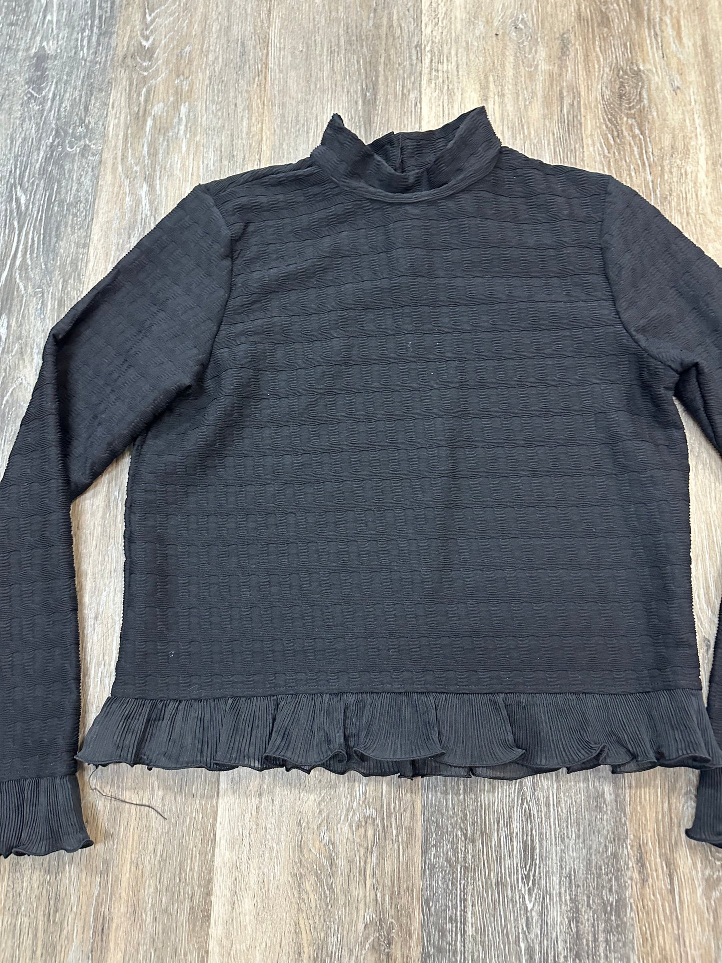 Blouse Long Sleeve By Blue Tassel In Black, Size: S