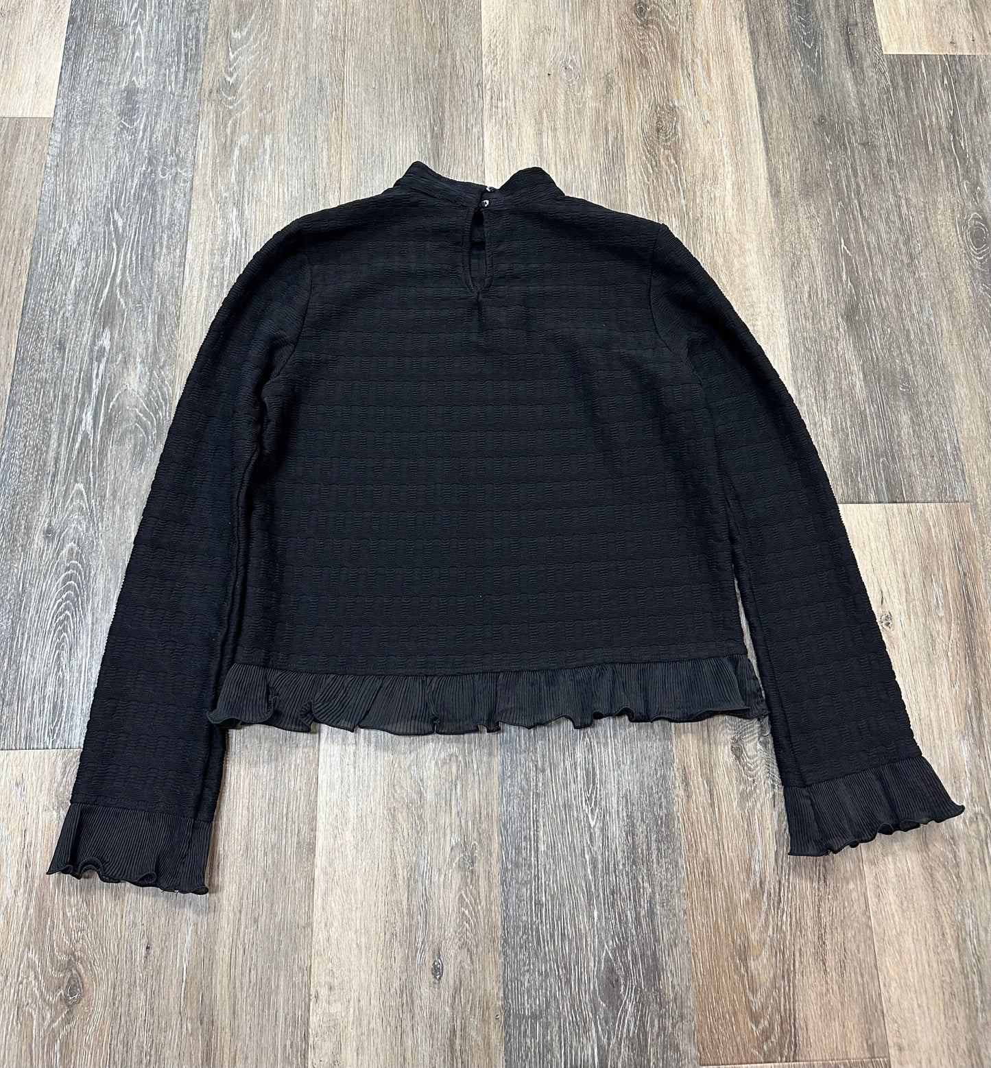 Blouse Long Sleeve By Blue Tassel In Black, Size: S