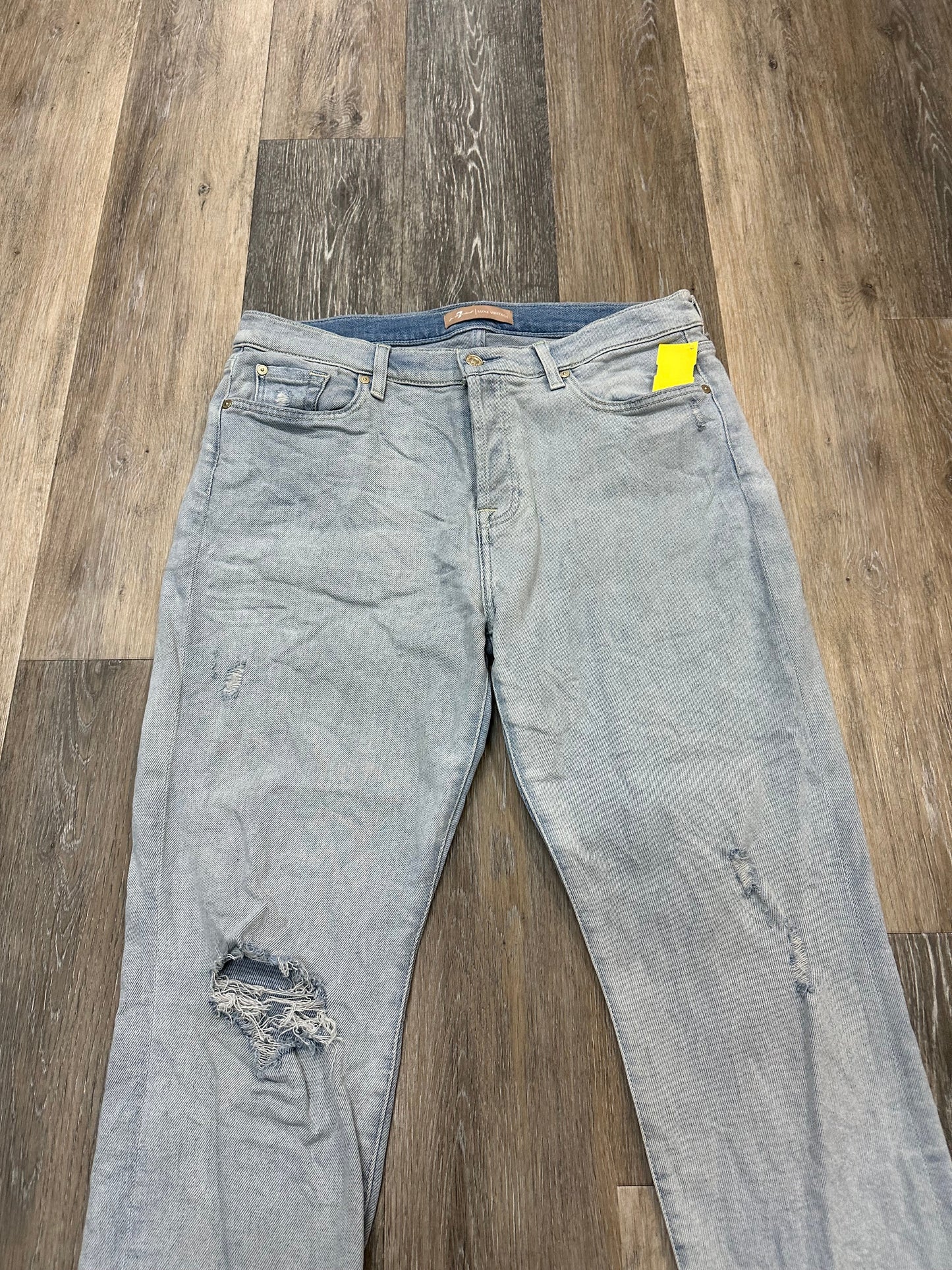 Jeans Straight By 7 For All Mankind In Blue Denim, Size: 12