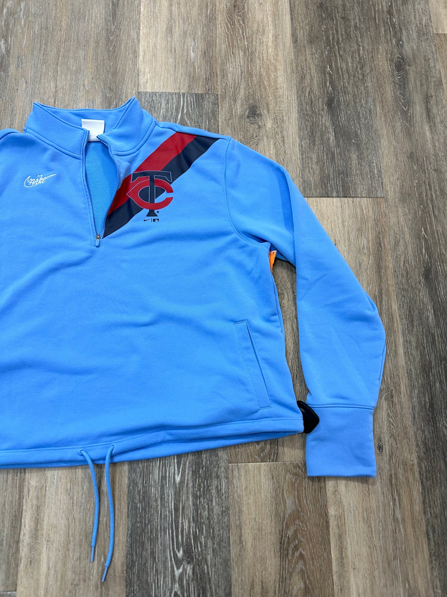 Athletic Sweatshirt Collar By Nike Apparel In Blue, Size: Xl