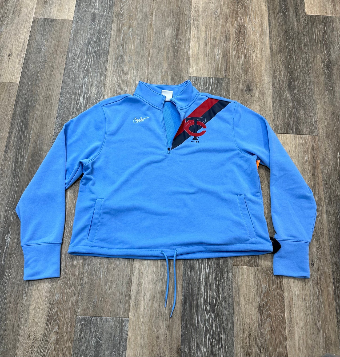 Athletic Sweatshirt Collar By Nike Apparel In Blue, Size: Xl