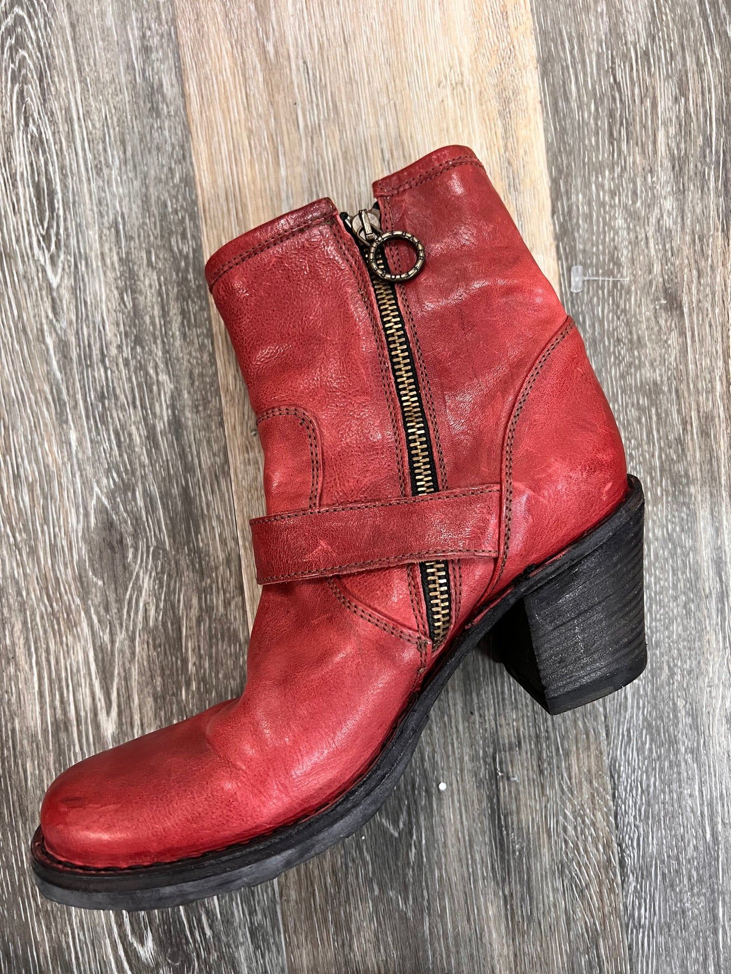 Boots Ankle Heels By Florentine + Baker In Red, Size: 7/37